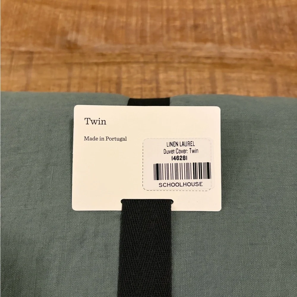 NEW Schoolhouse Linen Laurel Duvet Cover Twin